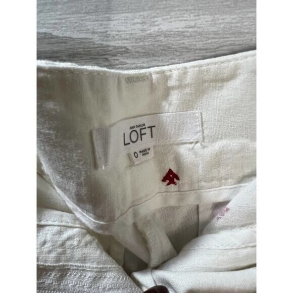 Loft‎ Ann Taylor Linen Blend Riviera Shorts Bohemian Aztec Print Size 0 - Picture 8 of 8